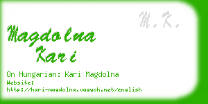 magdolna kari business card